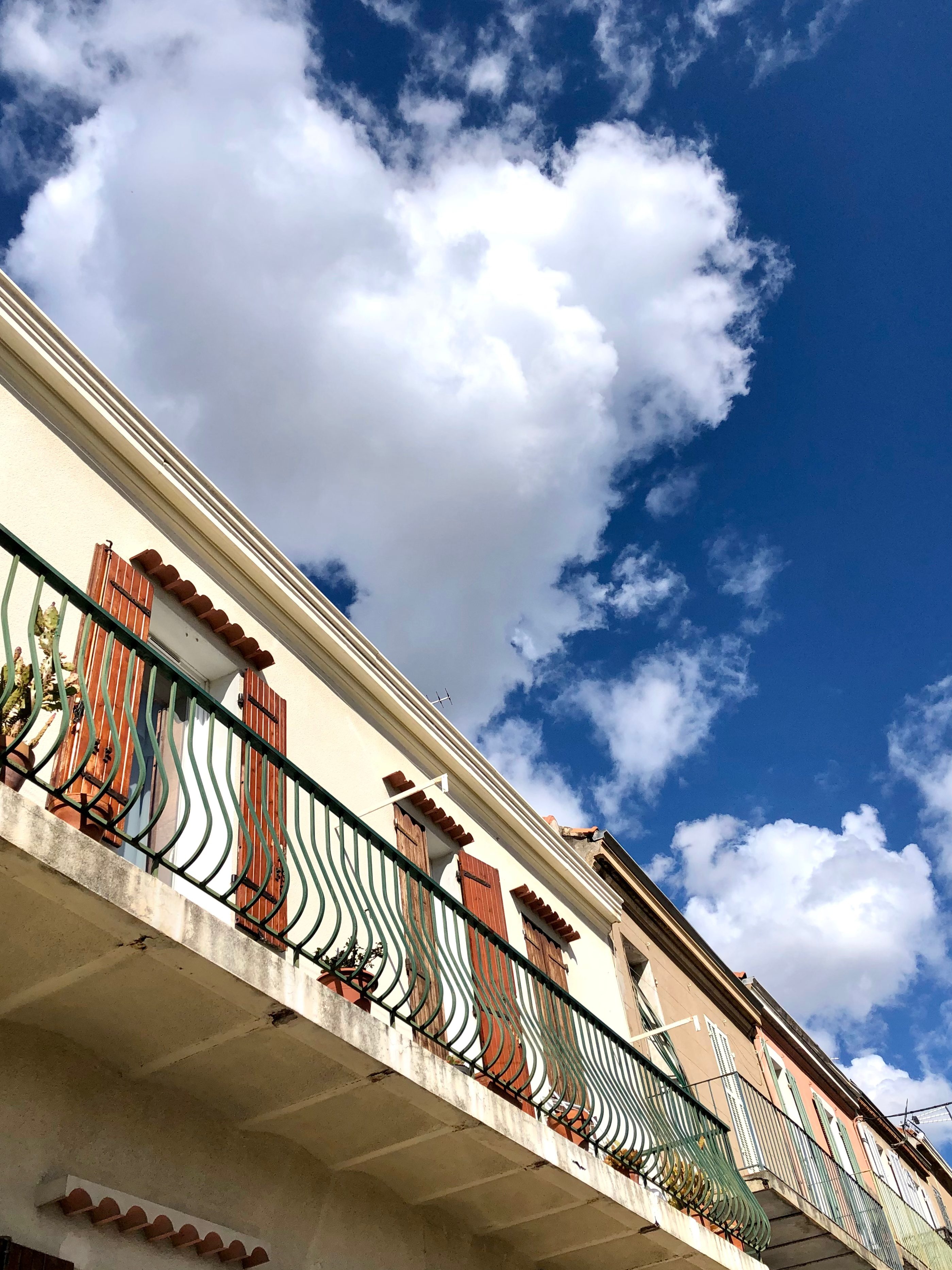 Blue sky of Southern France, taken from the suburban village of L'Estaque, Marseille